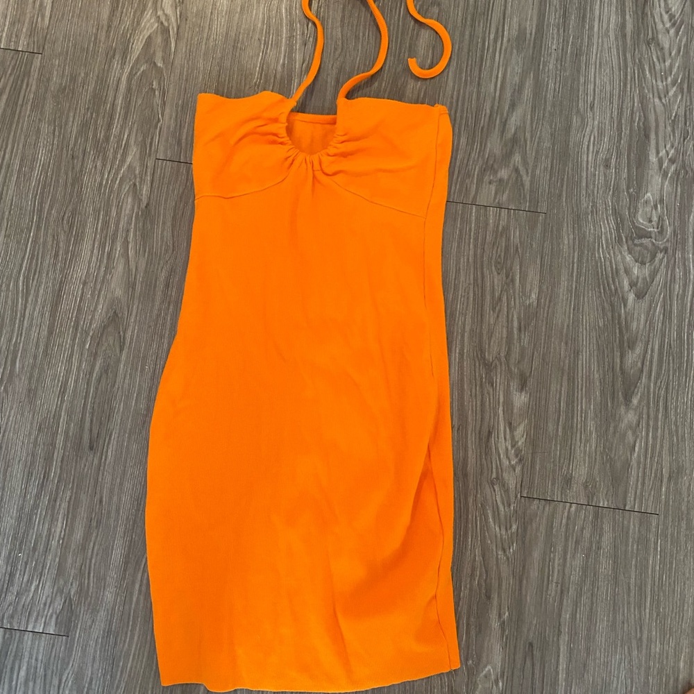 No brand orange tube dress!!